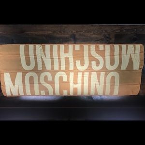 Moschino Silk large Logo Scarf